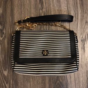 Tory Burch Navy and White shoulder bag